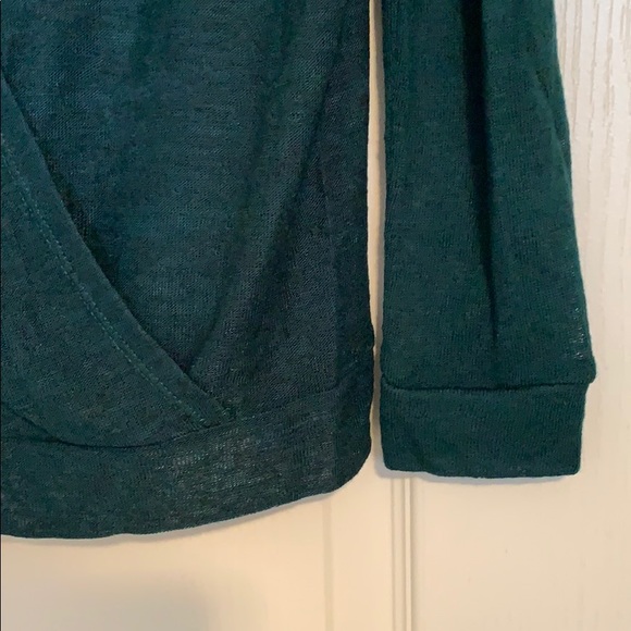 Cute Sheer Forest Green Sheer Top - Picture 5 of 11